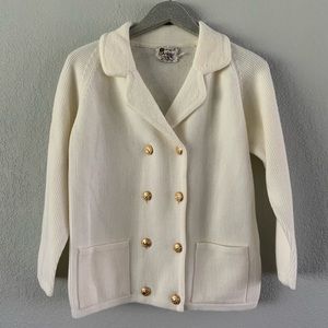 Vintage Blazer Cardigan Sweater